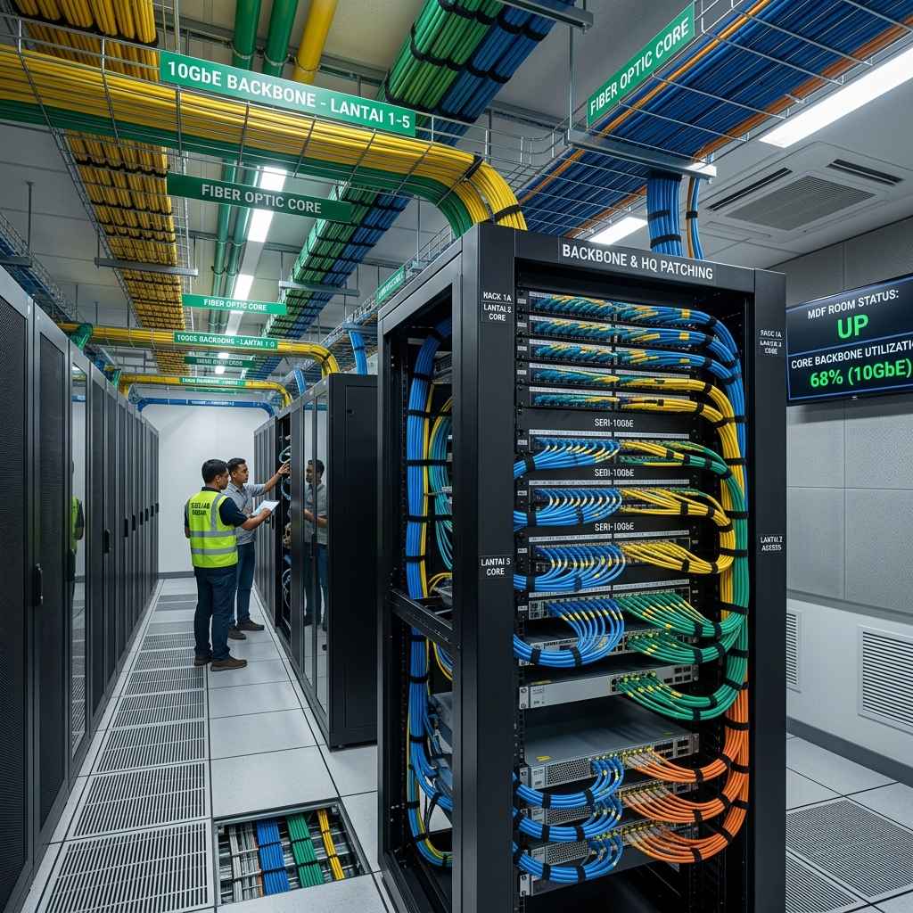 Structured cabling enterprise di chasis rak